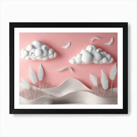 White Clouds In The Sky 1 Art Print