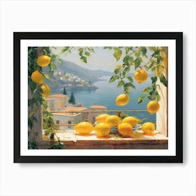 Lemons On The Window Sill Art Print