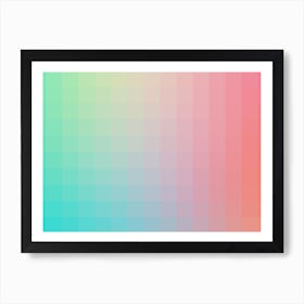 Lumen 01, Pink and Teal Gradient Art Print