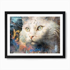 Cat Art Illustration In A Painting Style 07 Art Print