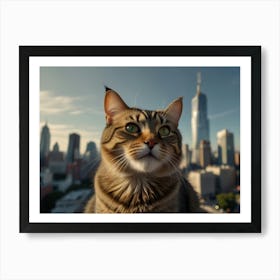 Cat In New York City Art Print