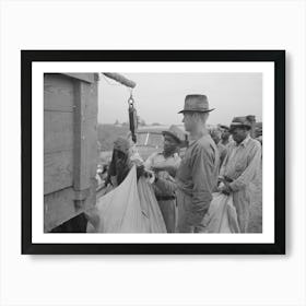 Untitled Photo, Possibly Related To Day Laborers, Cotton Pickers, Waiting To Be Paid Off At End Of Day S Work, Lake Dic Art Print