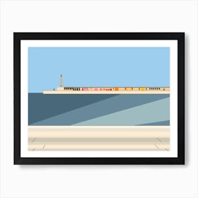 Margate Beach Harbour Arm Pier Art Print