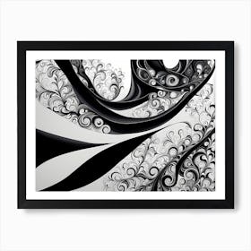 Abstract Black And White art, black and white art Art Print