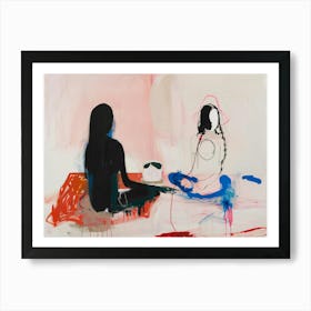 'Two Meditating Women' Art Print