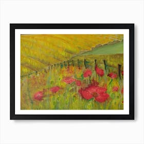 Living Room Wall Art, Poppies In The Field Art Print