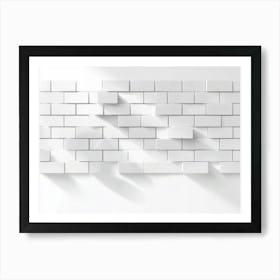 White Brick Wall Art Print