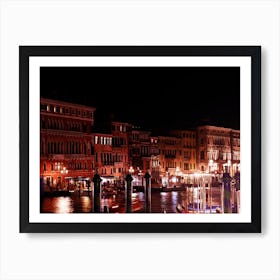 Venice Night Italian Italy Milan Venice Florence Rome Naples Toscana photo photography art travel Art Print