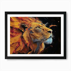 Lion Abstract Art Print