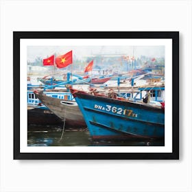Fishing Boats Of Da Nang Vietnam Art Print