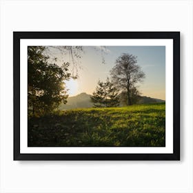 Sunset in the mountains Art Print