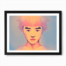 Boy angel Art Print