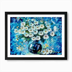 Daisies In A Vase Art Print