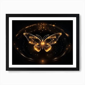 Golden Butterfly 69 Art Print