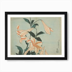 Lilies, Katsushika Hokusai 1 Art Print