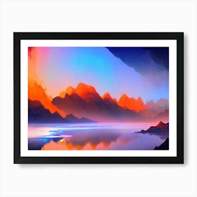 Abstract Mountain Landscape 4 Art Print