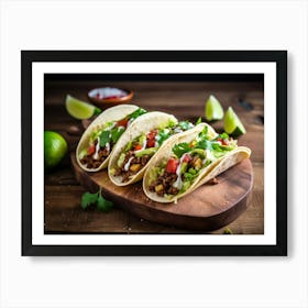 Tacos On A Wooden Board 5 Art Print