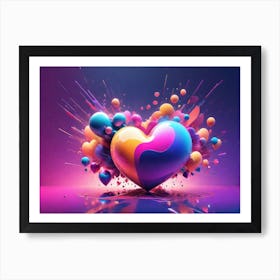 Colorful Heart Creative 49 Art Print