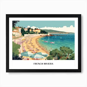 French Riviera Vintage Travel Poster Landscape 6 Art Print