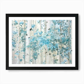 Blue Aspen Trees Art Print