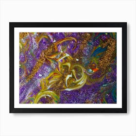 Purple And Gold Swirls Poster