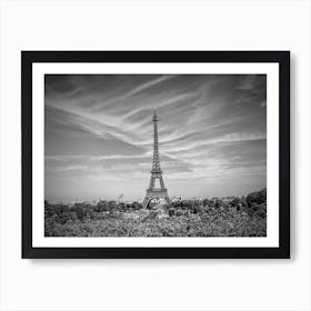 Paris Eiffel Tower With Skyline Art Print