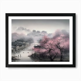 Chinese Landscape Painting 16 Art Print