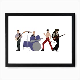 Queen Band Line Up On Stage Art Print