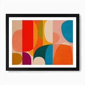 Rounded Pieces 1 Art Print