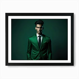 Bussinness Man Green (11) Art Print