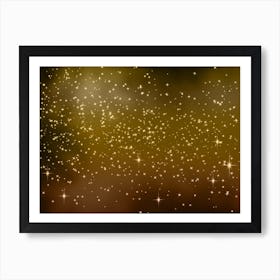 Tan And Brown Glow Shining Star Background Art Print