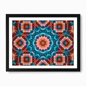 Watercolor Abstraction Light Blue Flower Art Print