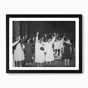 Members Of The Pentecostal Church Praising The Lord, Chicago, Illinois By Russell Lee Art Print
