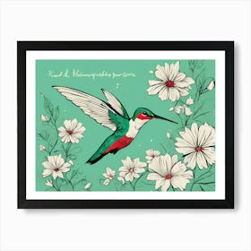 Humming bird VECTRO ART Art Print