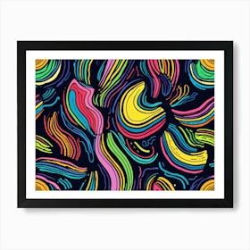 Colorful Wavy Pattern Art Print