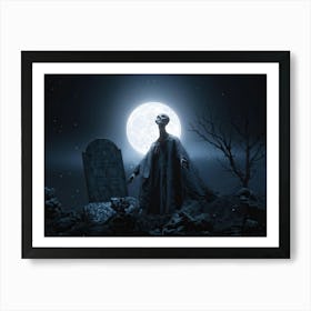 Graveyard Ghost 1 Art Print