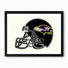Baltimore Ravens Helmet Art Print