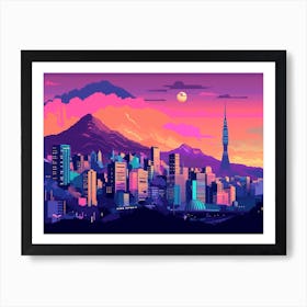 Cape Town Skyline Art Print