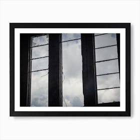 Broken Window In An Abandoned Building 3 Art Print