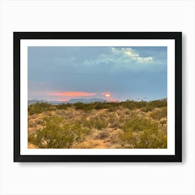 Sunset In The Desert Art Print