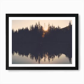 Sunrise Over The Lake Art Print