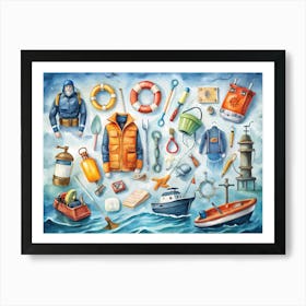 Life Jackets And Other Items Póster