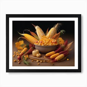 Sdxl 09 Corn And Hearth Mix Amblem Design 1 Art Print