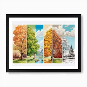 Autumn Trees 1 Art Print