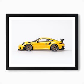 Toy Car Porsche 911 Gt3 Rs Yellow Art Print