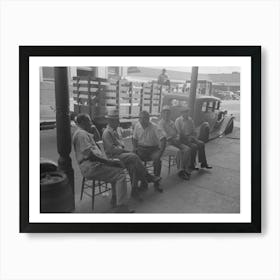 Untitled Photo, Possibly Related To Group Of Italians Talking, Decatur Street, New Orleans, Louisiana By Russell Lee Art Print