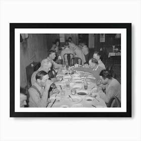 Noonday Dinner, Family Style, At Restaurant In Muskogee, Oklahoma, The Price Of This Dinner Was Fifteen Cents Art Print