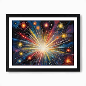 Fireworks In The Sky Art Print