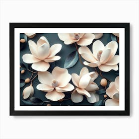 Magnolia Flowers 5 Art Print