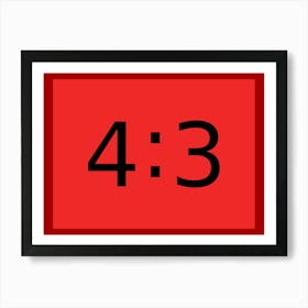 4 3 Clock Art Print